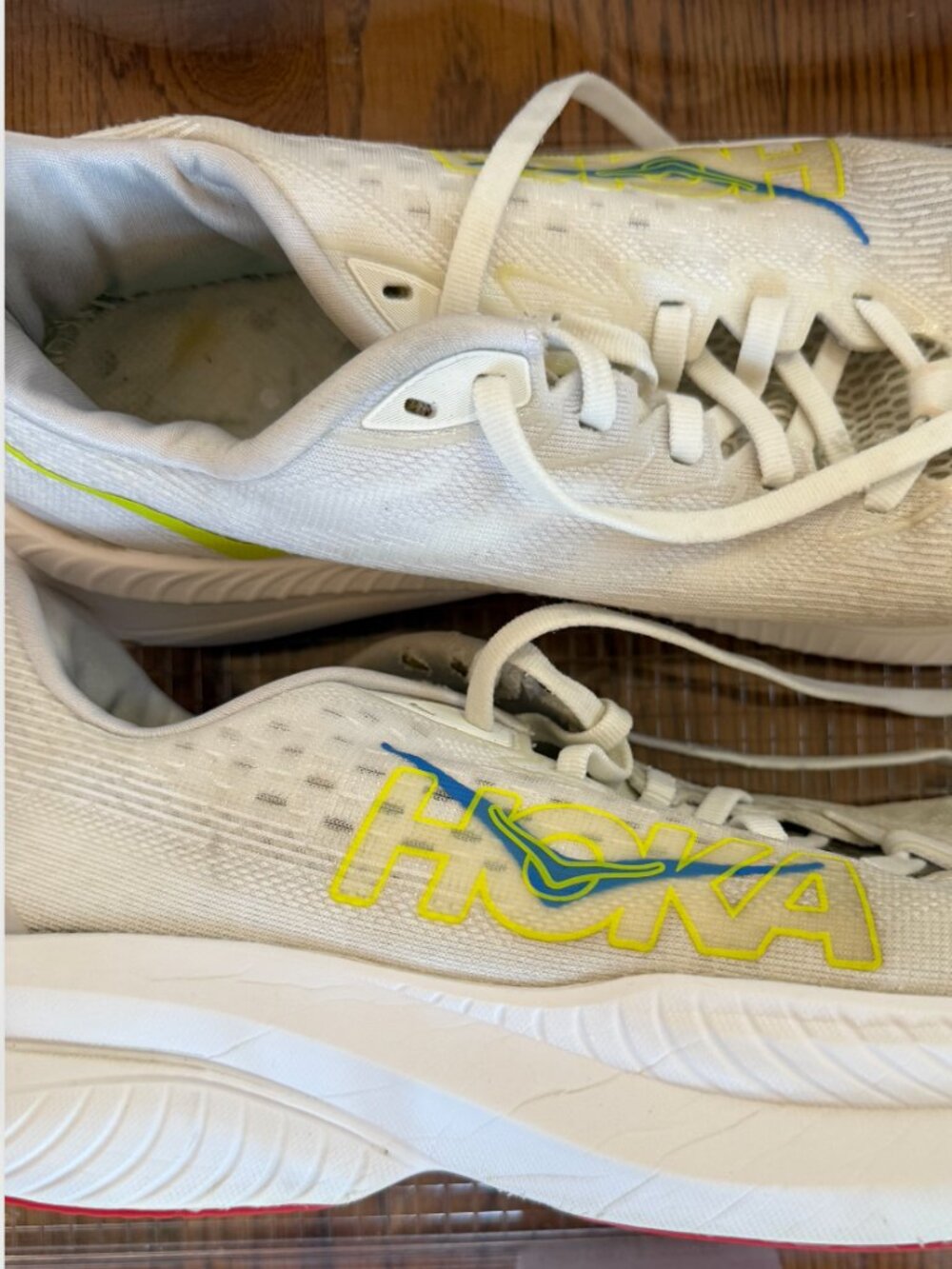 HOKA Men’s Running Shoes White Size 9 Athletic Sneakers Clifton Style